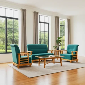 Sagwan wood sofa set