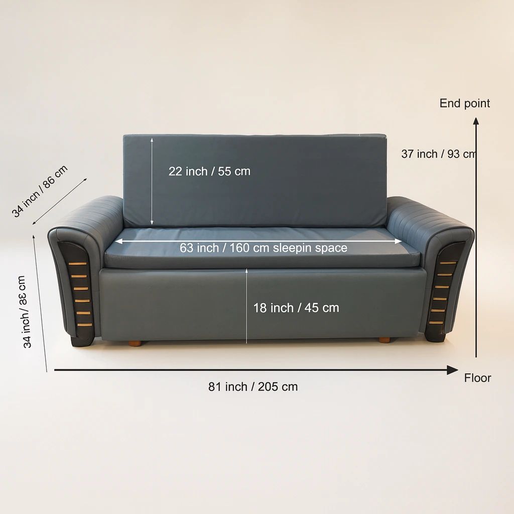 SpaceSaver Sofa Cum Bed - Greatwood - Image 3